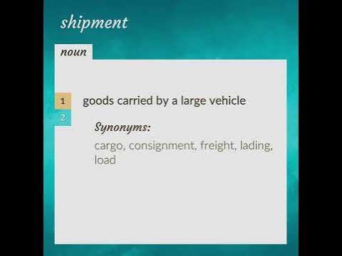 Shipment | meaning of Shipment - YouTube
