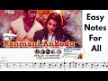 Kanmani anbodu kadhalan easy notes for beginners by violinist sibin s s  guna manjummal boys