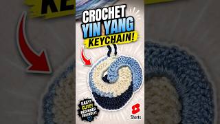 DIY easy crochet YIN YANG Keychain 5 minutes craft