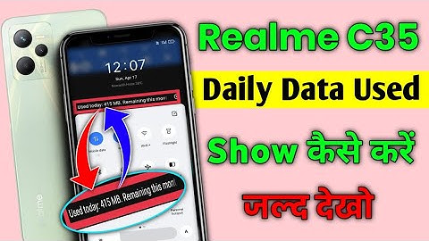 realme c35 data usage settings || Realme c35 Enable daily data Used