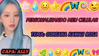 ||Personalizando Meu Celular||Tema Coreana Kawaii Rosa screenshot 3
