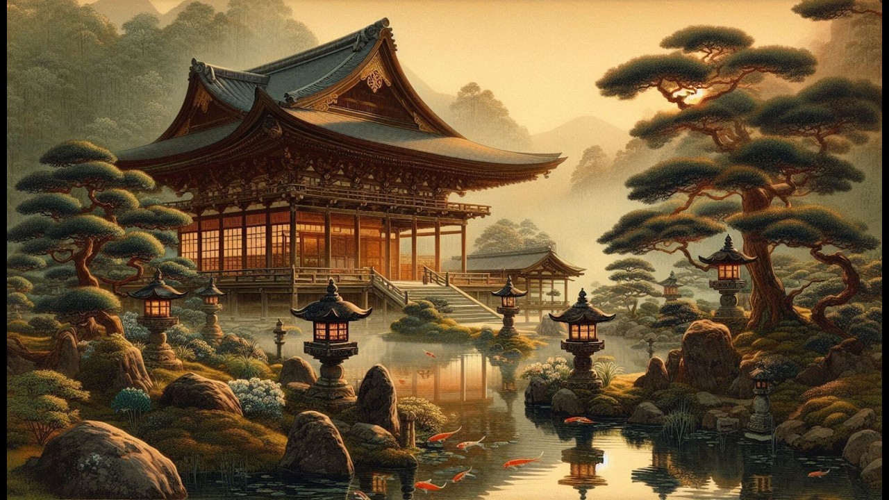 Japanese Garden in the Edo Era | Calm and Relaxing Koto & Shakuhachi Music