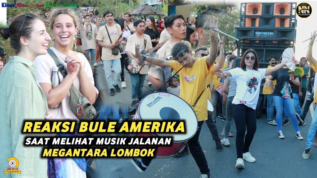 REAKSI BULE AMERIKA TERKAGUM MELIHAT MUSIK JALANAN MEGANTARA LOMBOK