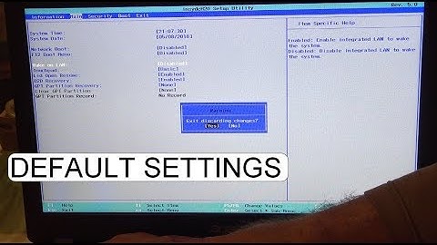 DEFAULT BIOS SETTINGS ACER ASPIRE ES 15