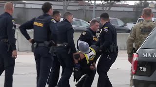 Woman arrested after fleeing police along the I-15 north | NBC 7 San Diego