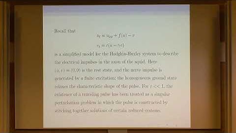 Multiple Speakers | Localized pulse solutions in FitzHugh-Nagumo equations
