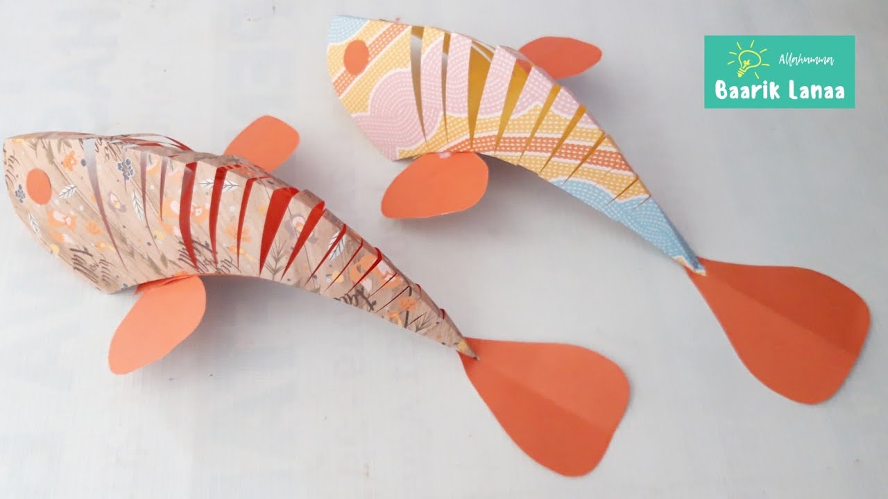Craft Fir Kids Cara  Membuat  Ikan  3D  Unyu dari Kertas 