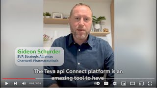[Teva api Connect] Customer Testimonial by Gideon Schurder, Chartwell Pharma
