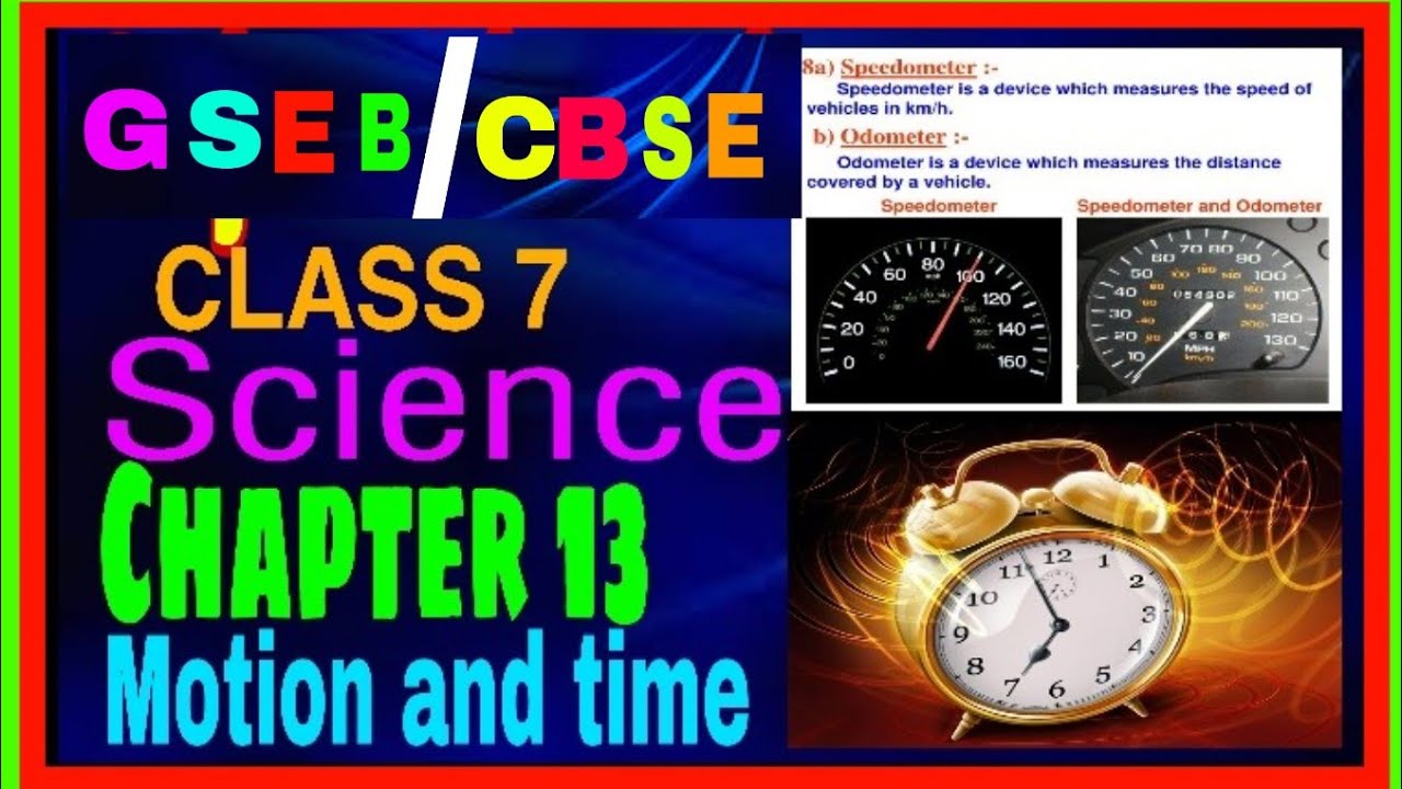 Motion and time chapter 13 science class 7 gujarat board/cbse board ...