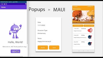 .NET Maui Apps | How to use Display Alert, Display ActionSheet and Display PromptAsync in MAUI apps.