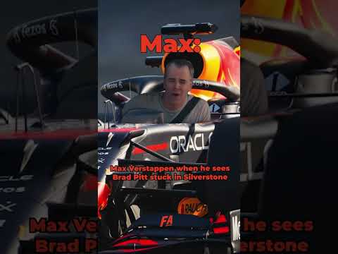 Max Verstappen losing patience with Brad Pitt at Silverstone #f1 #formula1