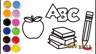 ABC Menggambar dan Warna Alfabet Bahasa Indonesia| ABC Drawing and Coloring the Indonesian Alphabet