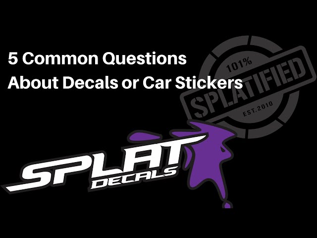 Questions About Placing and Removing Stickers – Decals