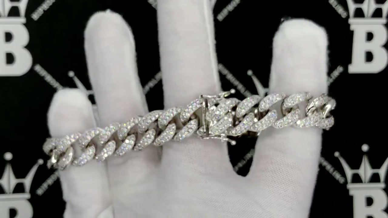 HIPHOPBLING Classic 12MM Wide Cuban Bling Bling Bracelet | Iced Out Wristwear