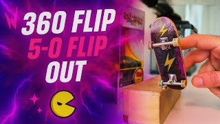 Cómo hacer 360 FLIP 5-0 FLIP OUT | Fingerboard Tutorial AVANZADO @Burpsitienda