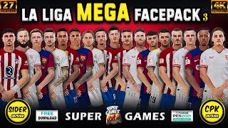 PES 2021 ⚽ La Liga MEGA Facepack | Season 23/24 ( SIDER ◆ CPK ) | 4K Faces | 27 Player