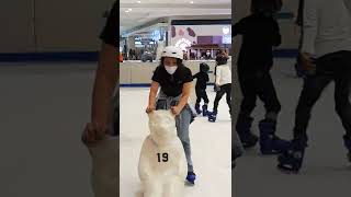 Ice skating in SM Fairview
