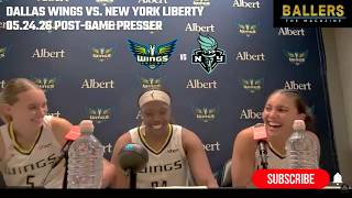 Azzi Fudd, Paige Bueckers, Arike Ogunbowale: Dallas Wings Postgame Presser | vs. Liberty | 05.24.26