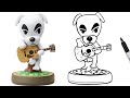 How To Draw K.K SLIDER - Step-by-step Tutorial On Character From Animal Crossing: New Horizons
