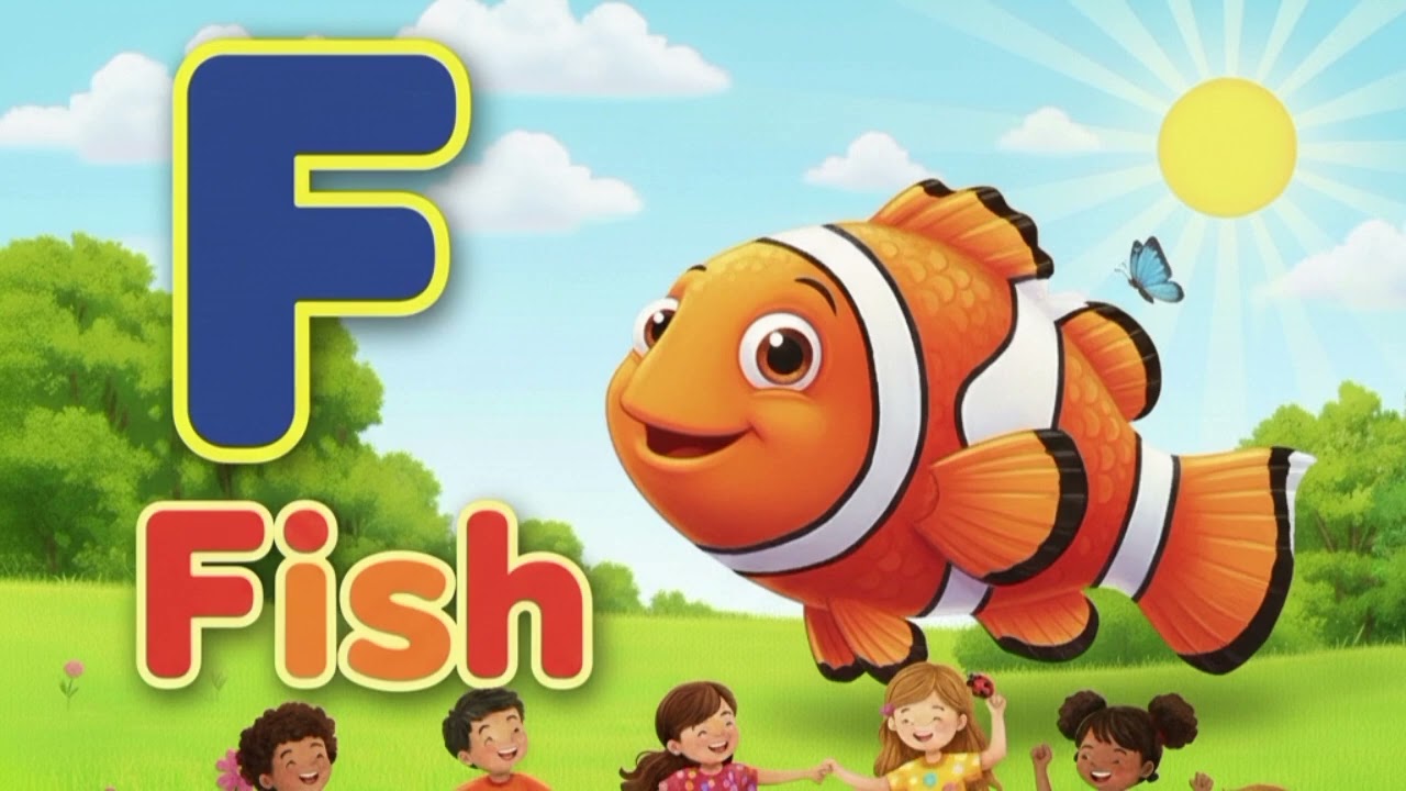 ABC with colorful images phonics song