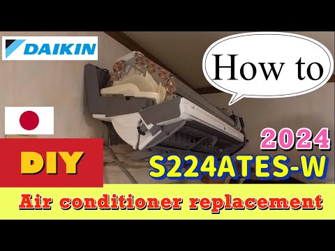 🧊 2024製 ダイキン製エアコン取付 | S224ATES-W - YouTube