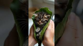 Tiny Kitten’s Bath Reaction🐾 Wait for the Meow…