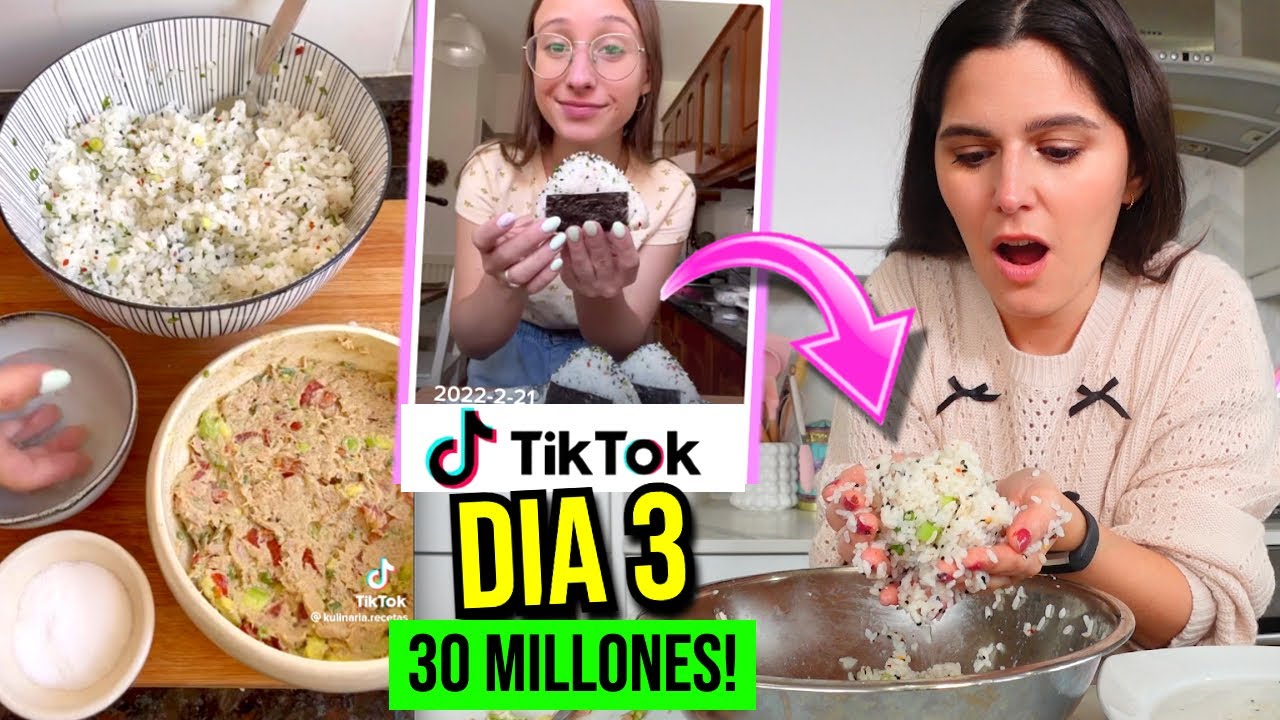 7 dias COMIENDO recetas de TIKTOKERS FAMOSOS (Dia 3): Kulinaria Recetas- Caro Trippar