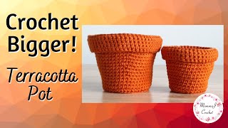 How to Crochet a Large Terracotta Pot | Crochet Plant Pot Tutorial