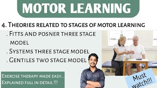 Motor learning part-6 | Fitts and posner three   stage | Gentiles two stage mode | physiotherapy |