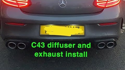 INSTALLING THE FACELIFT C43 QUAD EXHAUST TO MY C-CLASS C220D COUPE!!!!