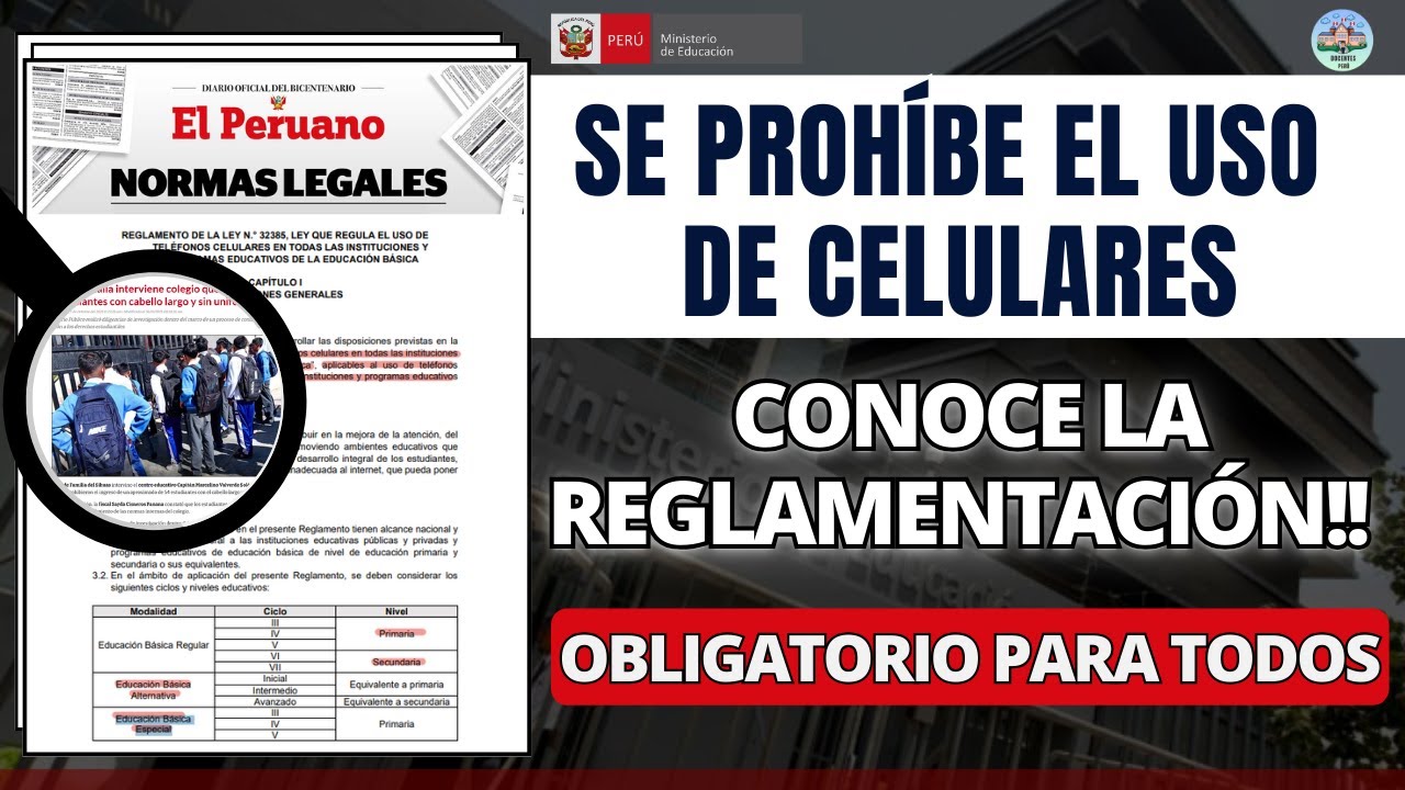 𝐏𝐑𝐎𝐇𝐈𝐁𝐈𝐃𝐎!! 𝐔𝐒𝐎 𝐃𝐄 𝐂𝐄𝐋𝐔𝐋𝐀𝐑𝐄𝐒 𝐄𝐍 𝐋𝐎𝐒 𝐂𝐎𝐋𝐄𝐆𝐈𝐎𝐒 || 𝐑𝐄𝐆𝐋𝐀𝐌𝐄𝐍𝐓𝐎𝐒 𝐎𝐅𝐈𝐂𝐈𝐀𝐋 𝐃𝐄𝐋 𝐌𝐈𝐍𝐄𝐃𝐔!!