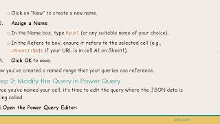 How to Dynamically Reference Cell Values in Json.Document() for EXCEL Data Sources