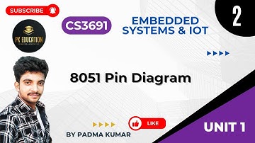 1.2 8051 Pin Diagram | ES & IoT | CS3691 | Anna university R2021 Tamil