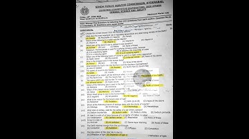 16/6/23 Solved General Science & Ability Paper SPSC Combined Competitive Exam 2020 Afresh #shorts