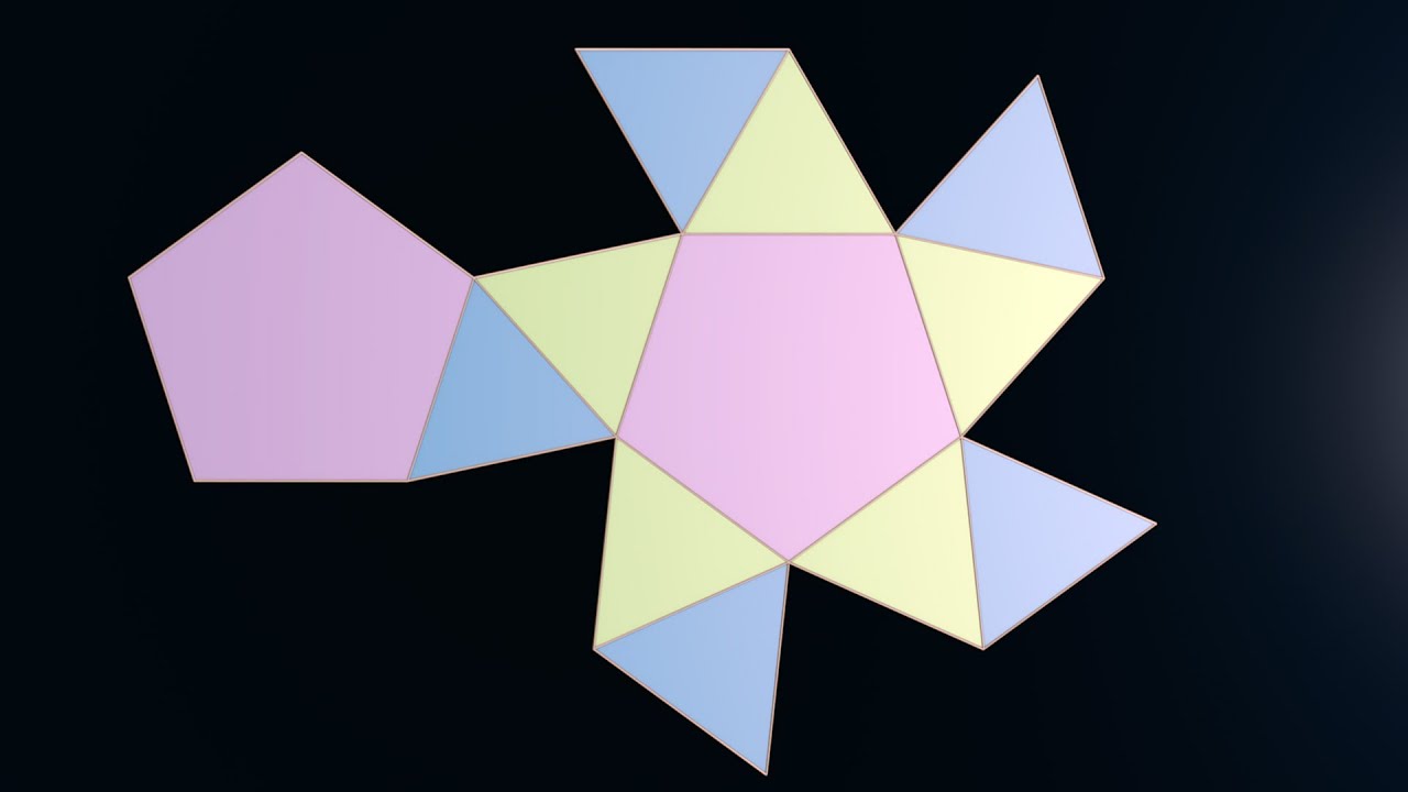 Solid Shapes And Their Nets: Pentagonal Antiprism / П'ятикутна антипризма / Пятиугольная антипризма