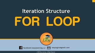 For Loop in C++ with Example Program (Hindi/Urdu) | Easy Learning Classroom