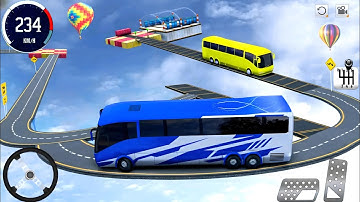 Impossible Bus stunt Ramp Simulator 3D - Android Gameplay