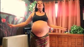 ~AMAZING~ 9 months pregnant belly dance ~BEAUTIFUL~ RAW ~ UNEDITED