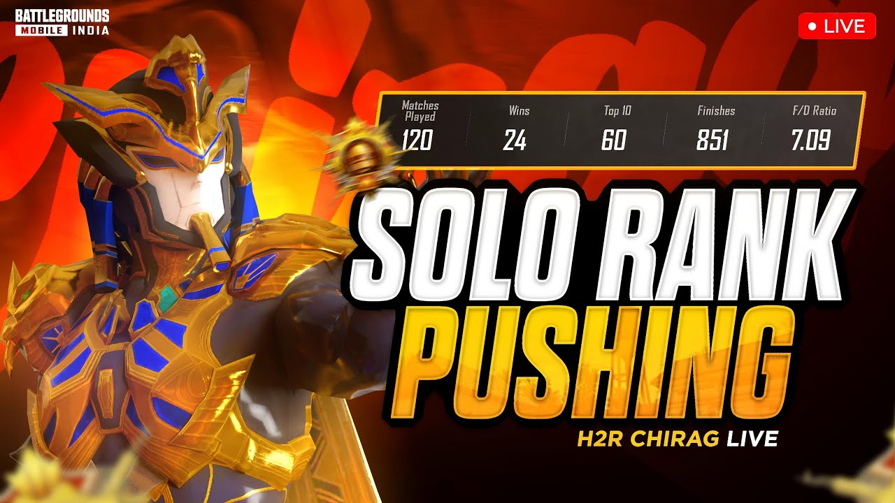 🇮🇳RANK 3 SOLO CONQUEROR PUSH🔥 90 FPS | BGMI LIVE
