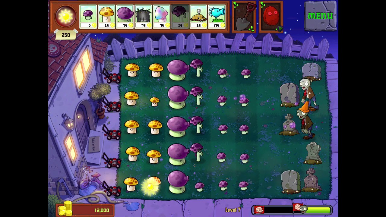 Plants vs Zombies : Walkthrough part 7 - YouTube
