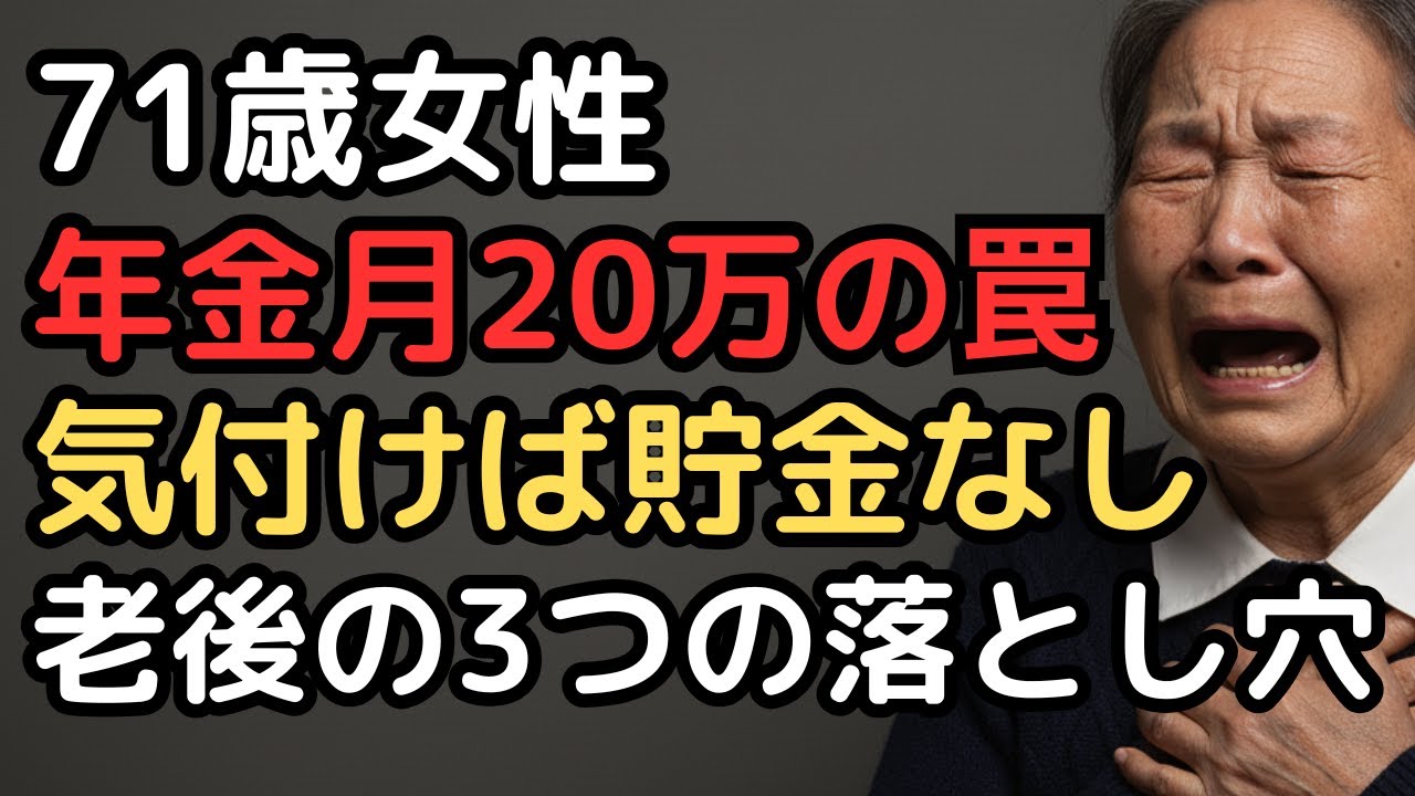 「年金月20万円あれば大丈夫」71歳女性が見落としていた、老後を破壊する3つの落とし穴