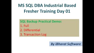 10. Internal Understanding of MS SQL Server Full & Differential Backup in Hindi #ibharatsoftware