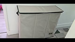 Loving this laundry hamper! Perfect for keeping the space organized!
