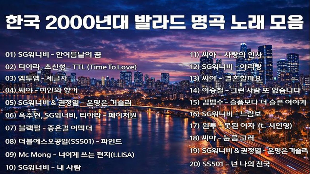 한국 2000년대 발라드 명곡 모음 │SG워너비 · 씨야 · 김범수 · 이승철 그 시절 감성을 되살리는 플레이리스트 📀 – Geuri-um Studio