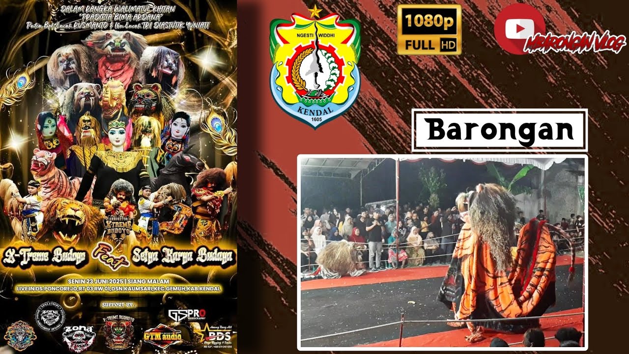 ᶠᴴᴰ Singo barong Xtreme Budoyo | Live Poncorejo kaumsari Gemuh Kendal Jateng