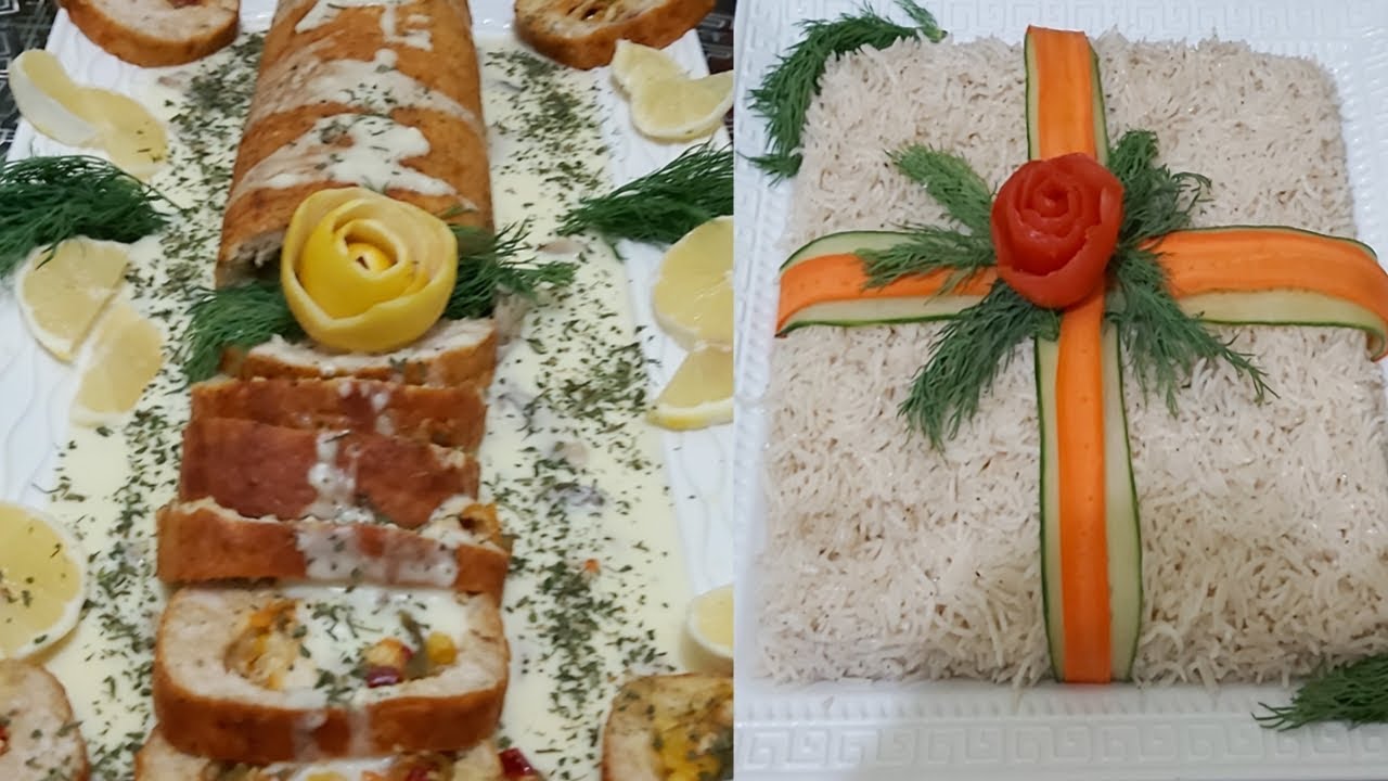 رول الدجاج محشي بالخضار