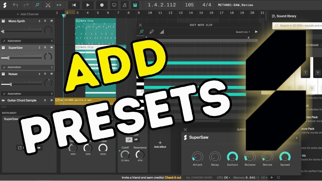 How to Add Presets in Soundation 2025?