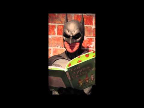 Batman reads Dr. Seuss