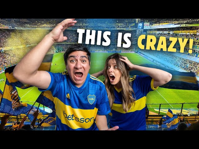 Travel vlog - Foreigners CRAZY FIRST Experience at an Argentina Fútbol Game - La Bombonera of Boca Juniors