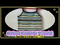 【かぎ針】ボーダーキャミソールの編み方🍫🩵Striped camisole tutorial🏝️【crochet】